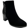 REDZ LDS STUD ZIP ANKLE BOOT - BLACK SUEDE